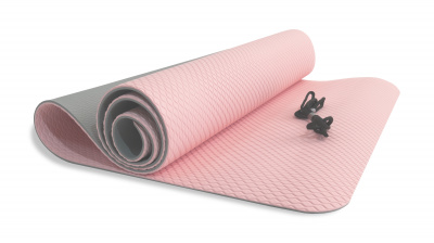 Коврик для йоги 6 мм TPE розовый IRBL17107-P