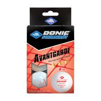 Мячики для н/тенниса DONIC AVANTGARDE 3* 40+, 6 штук, белый