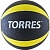 Медбол TORRES 1 кг, арт. AL00221, резина, диаметр 19,5 см, черно-желто-белый