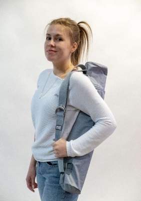 Коврик для йоги 2.5 мм пурпурный в сумке с ремешком FT-TYM025-PP
